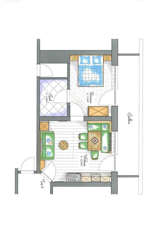 Luxuriöses Apartment mit 1 Schlafzimmer