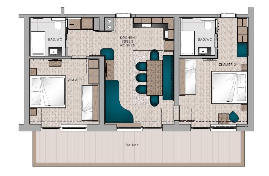 Apartment mit 2 Schlafzimmern