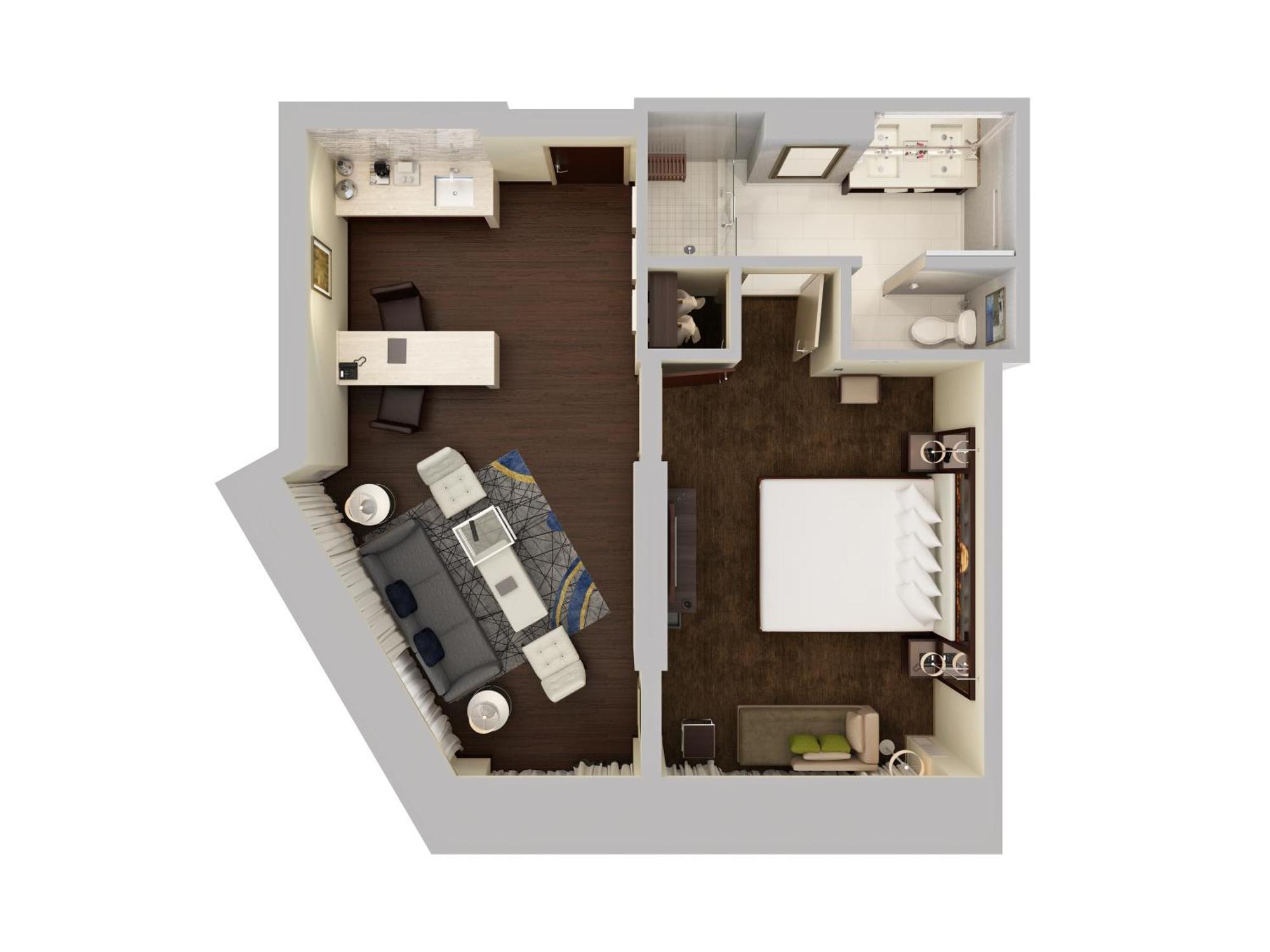 One-Bedroom King Suite with Sofa Bed