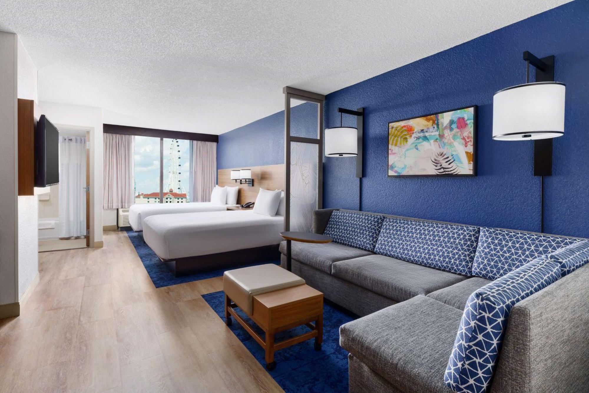 Double Room Two Double Beds Sofa bed High Floor