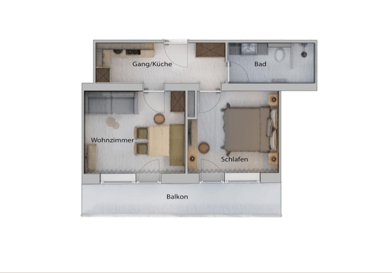 Apartment mit Balkon