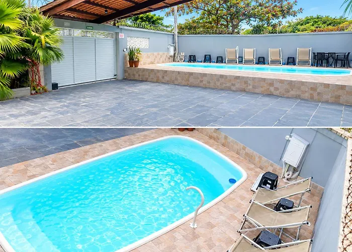 Pousada do sossego mar e verde em com piscina